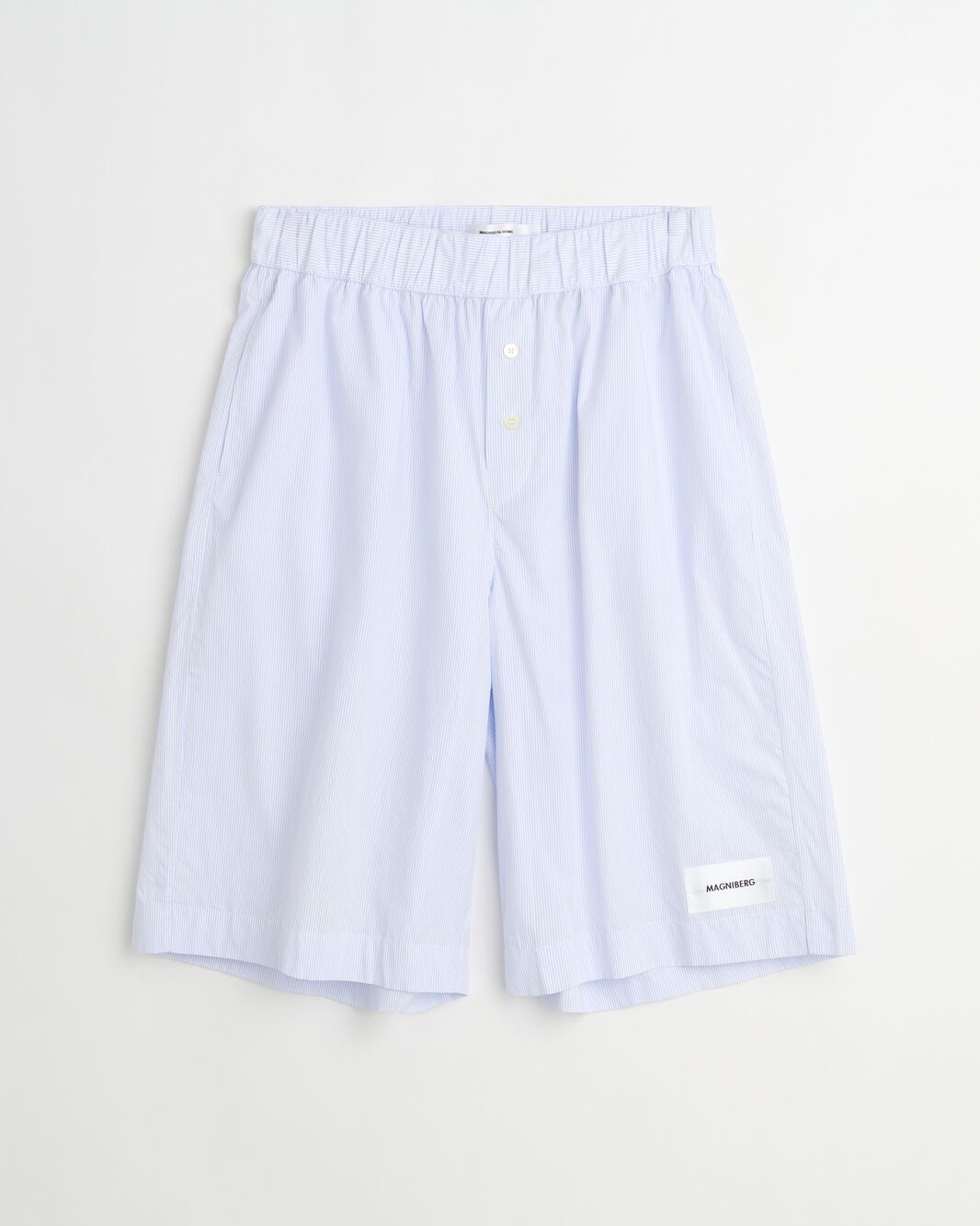 Night shorts | Light blue mini stripes Poplin